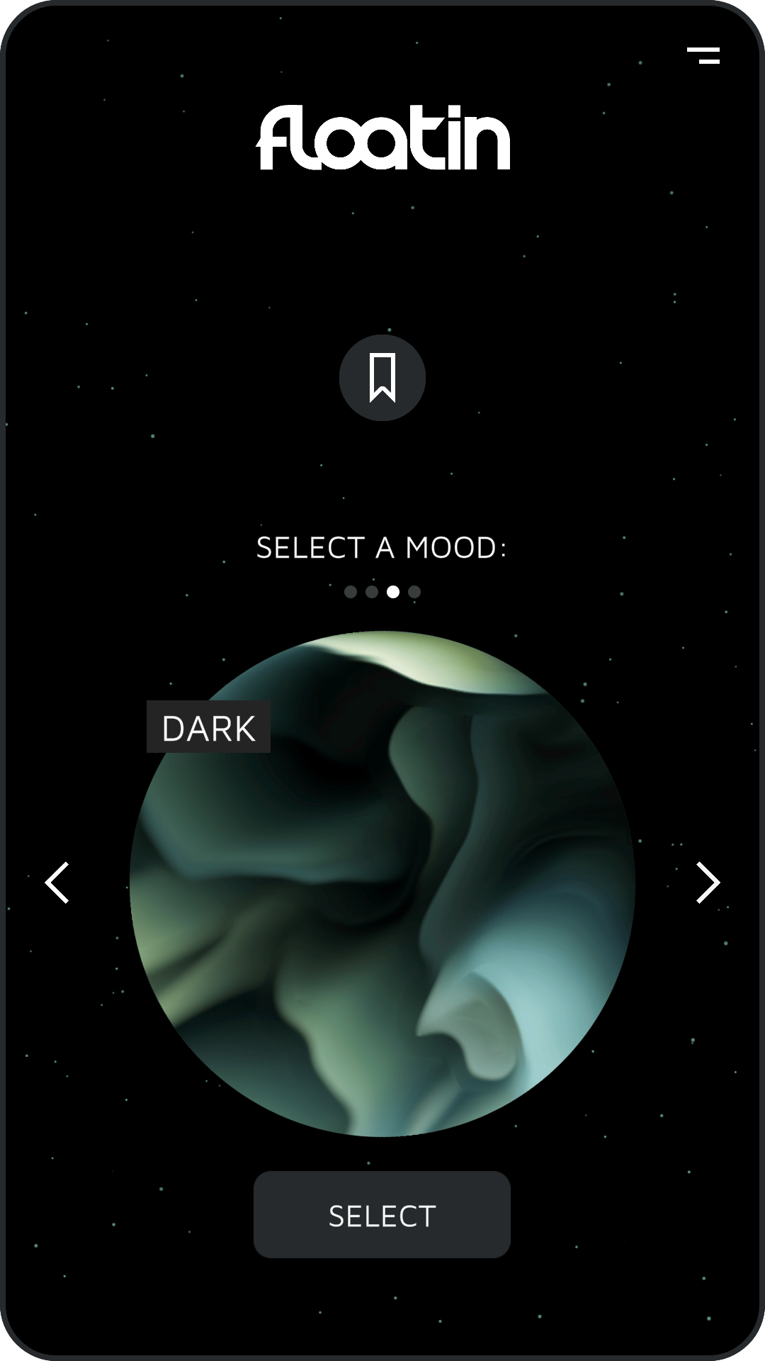 Floatin Screen: Select a mood